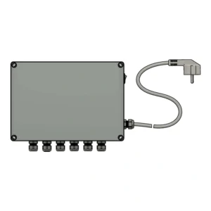 Virtalähde kuudella ulostulolla teollisuuslasereille